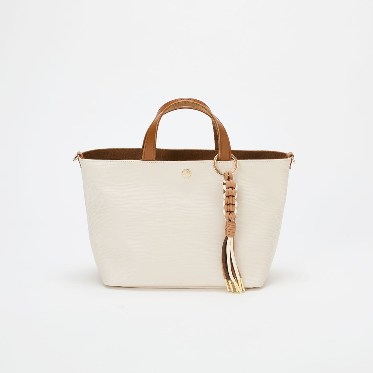 RIPPLE リプル コードチャーム付き 2way トートバッグ オフ FREE