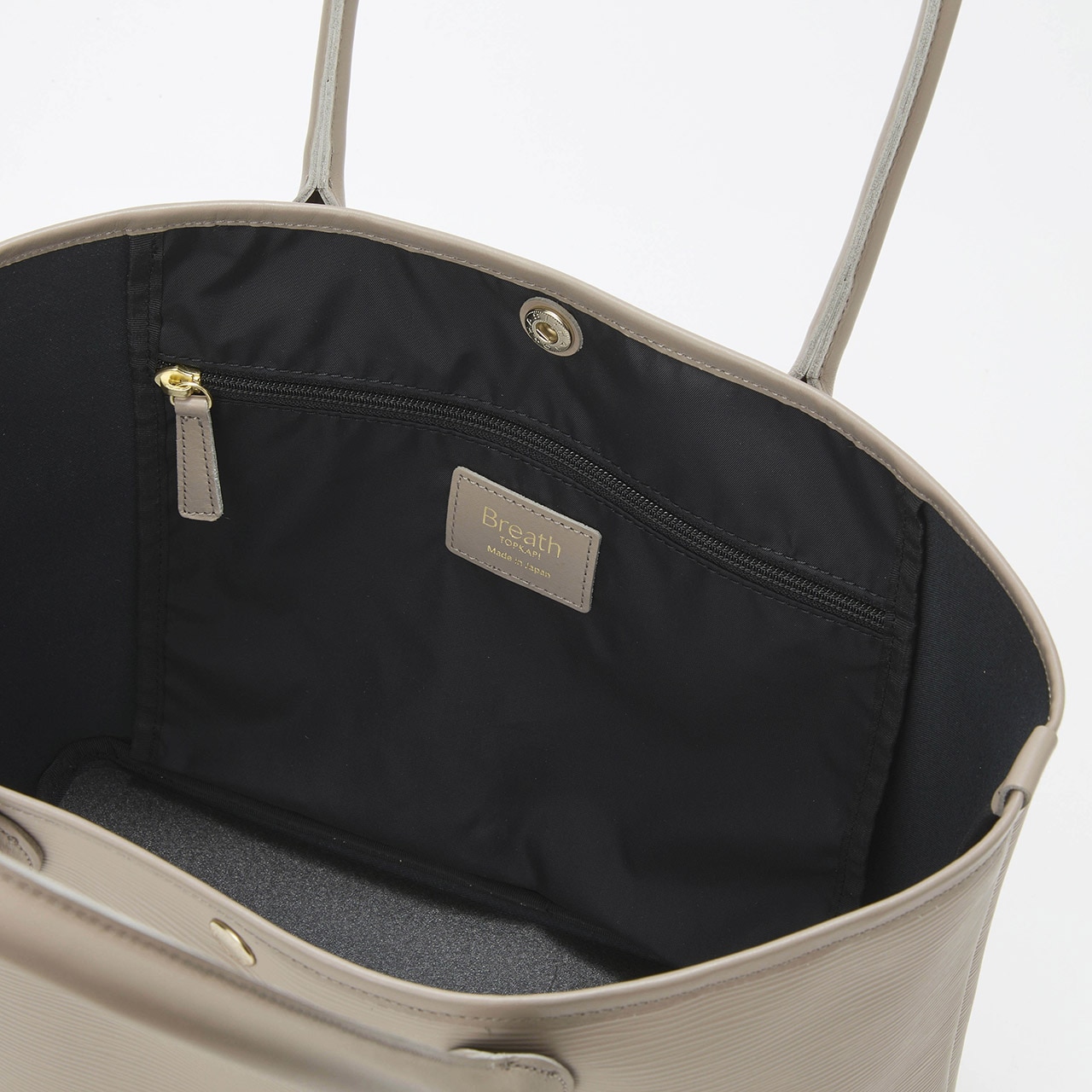 【Breath TOPKAPI】RIPPLE リプル レザーハンドル A4 トートバッグ グレージュ FREE