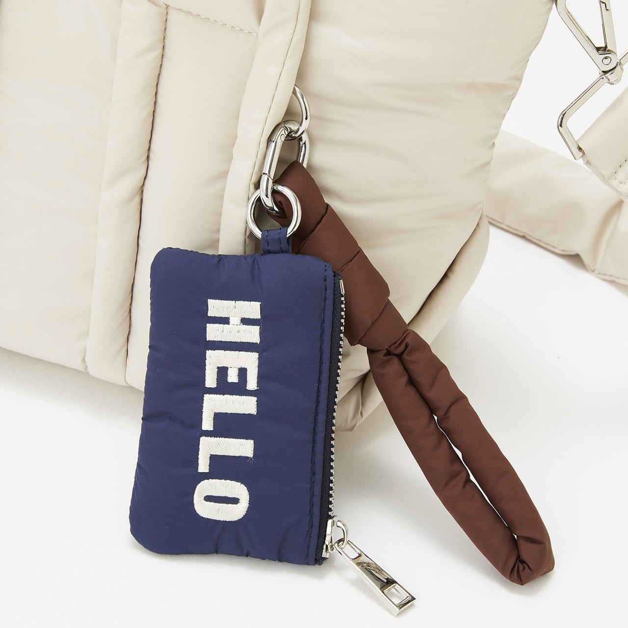 【Breath TOPKAPI】パフィング 2way ミニ トートバッグ チャーム付き ブラック FREE