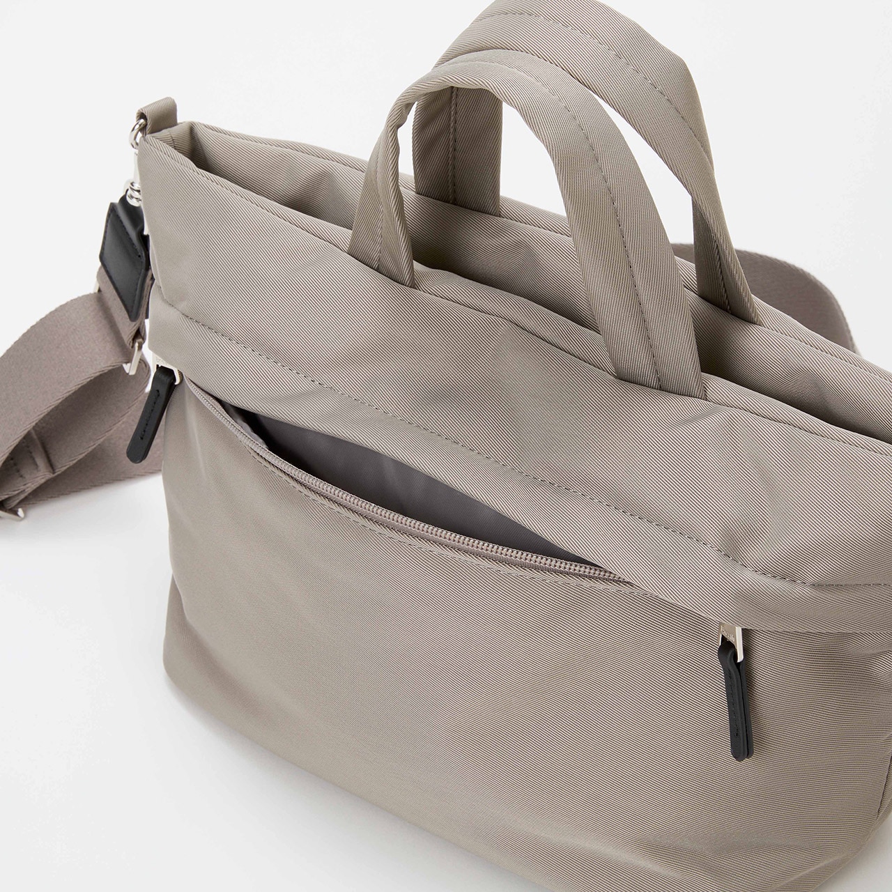 【Breath TOPKAPI】【撥水】マット ナイロン ショルダー付き ミニ トートバッグ グレー FREE