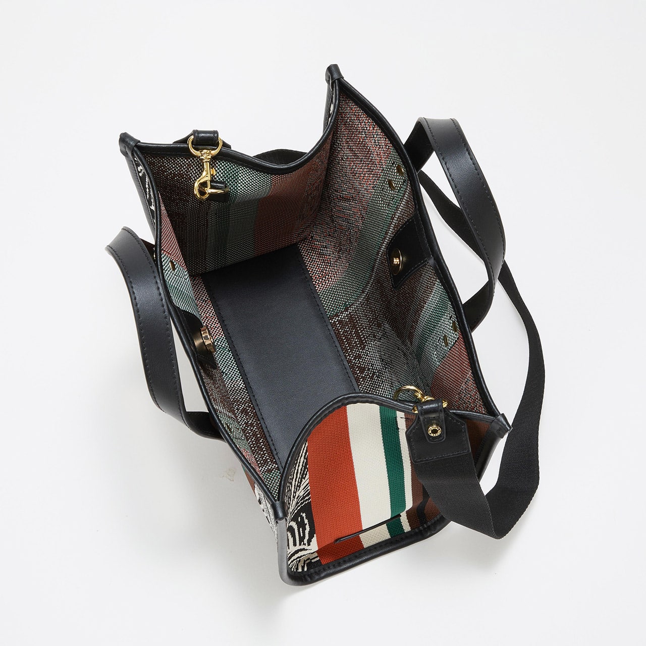 【TREASURE TOPKAPI】ニットジャガード ライオン柄 2way ミニ トートバッグ ブラック FREE