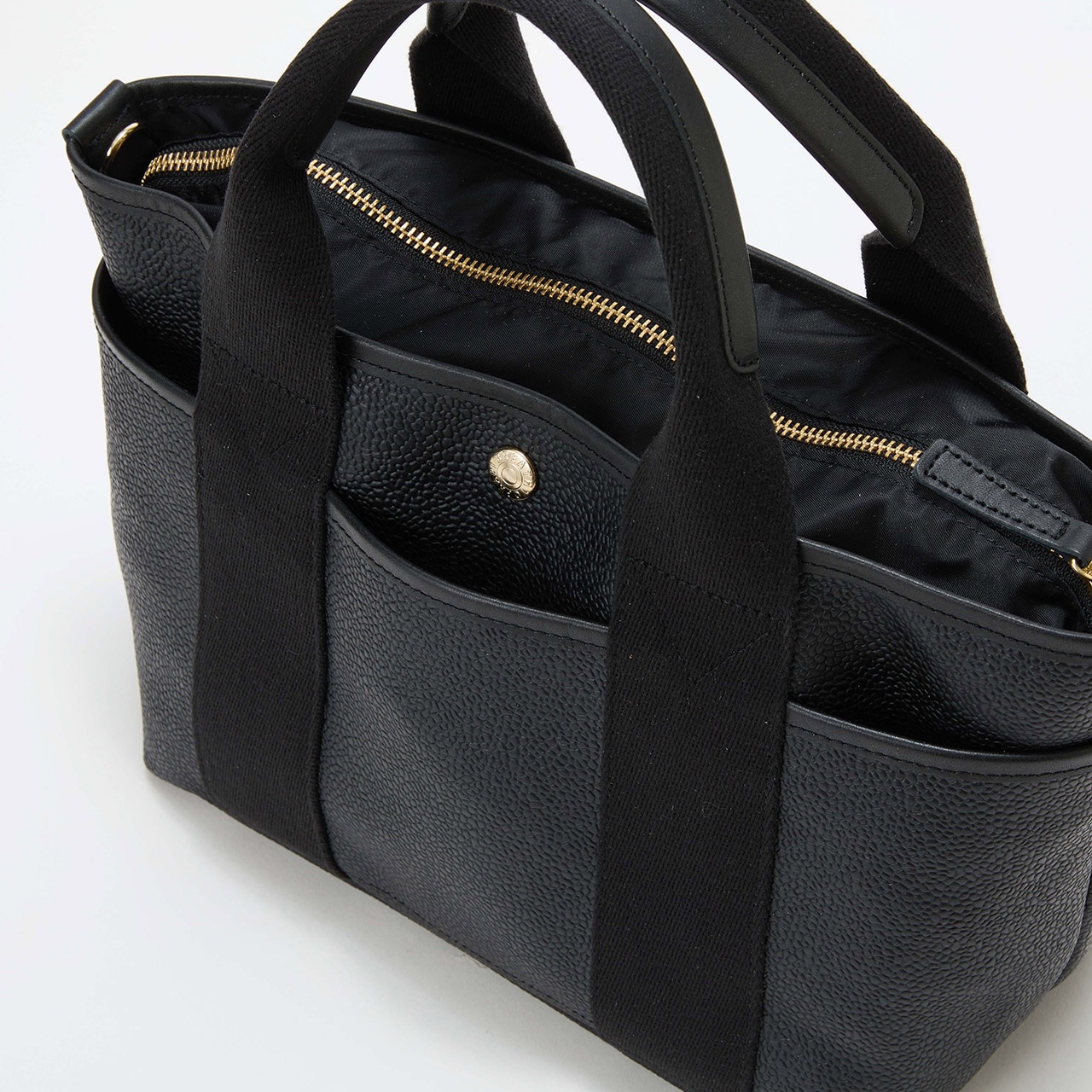 【Breath TOPKAPI】SCOTCH GRAIN スコッチグレイン シンプル 2way トートバッグ ブラック FREE