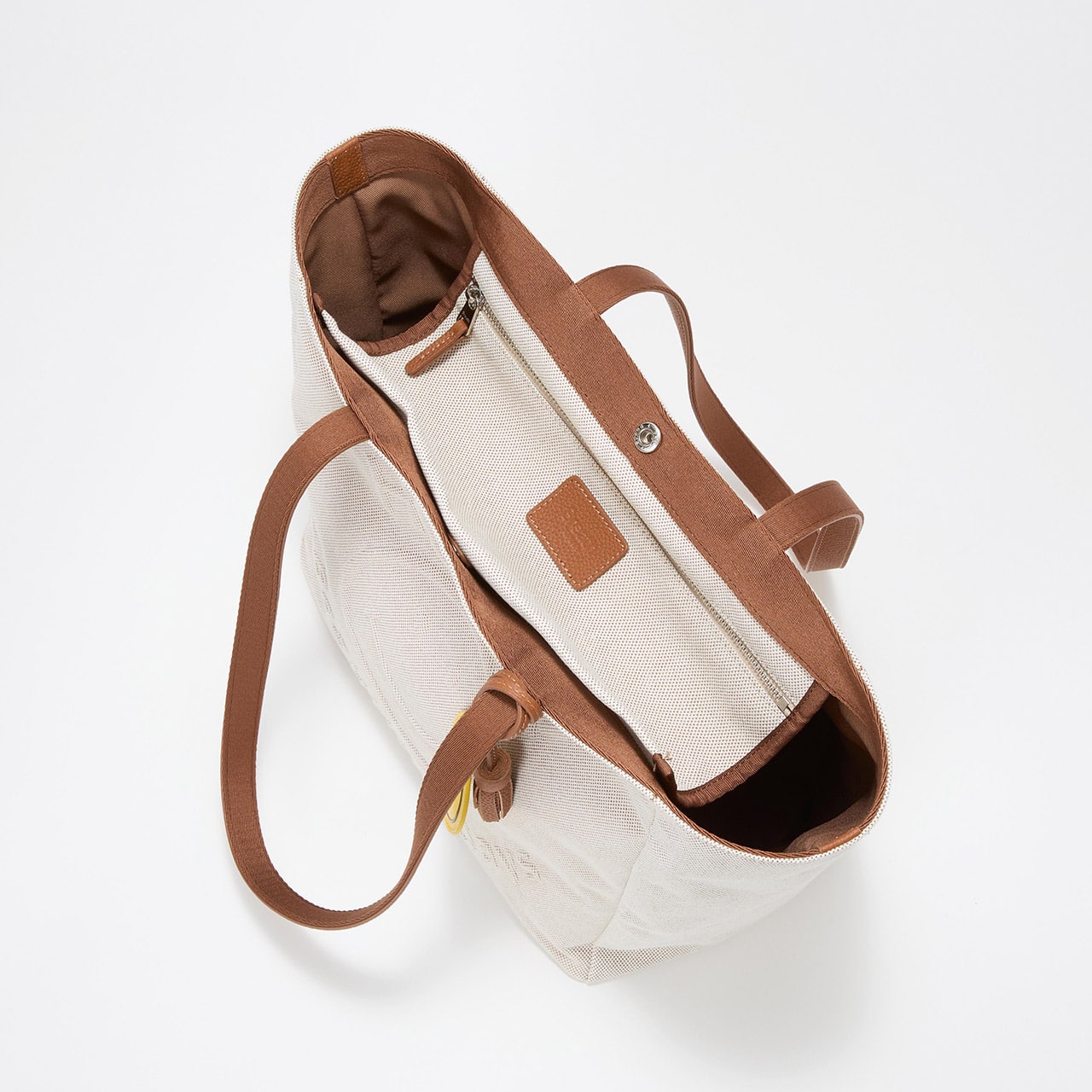 【Breath TOPKAPI】SMILE COLLECTION エンボス スマイル ビッグ トートバッグ /スマイルチャーム付き ベージュ FREE