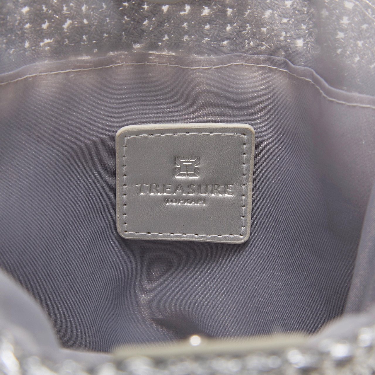 【TREASURE TOPKAPI】メタルコード フリル ショルダーバッグ シャンパン FREE