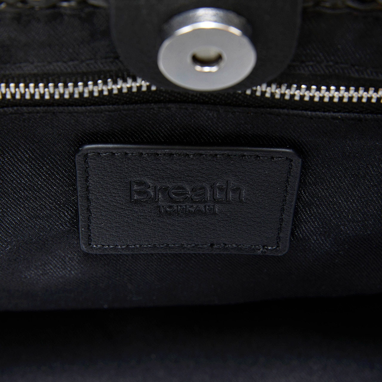 【Breath TOPKAPI】レザーハンドル ショルダー付き トート カゴバッグ ホワイト FREE