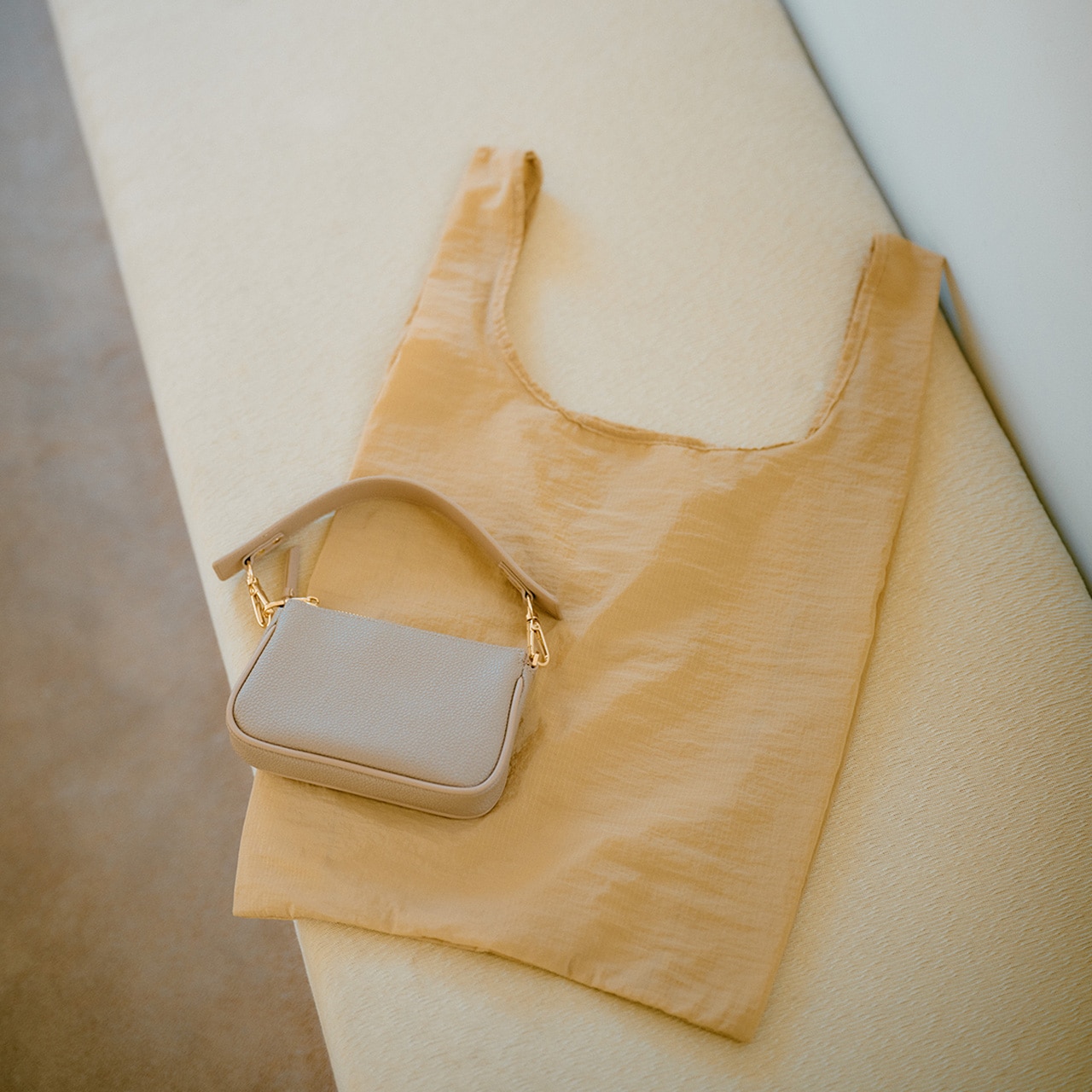 藤本美貴さんコラボ スコッチグレイン サブバッグ付きミニバッグ/撥水 ブラック FREE