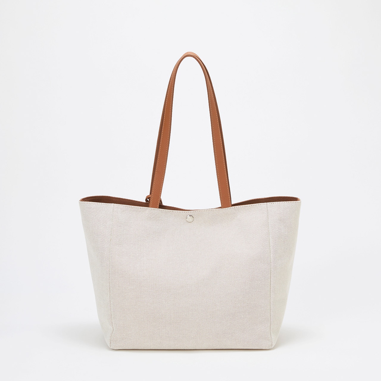 【Breath TOPKAPI】SMILE COLLECTION エンボス スマイル ビッグ トートバッグ /スマイルチャーム付き ベージュ FREE