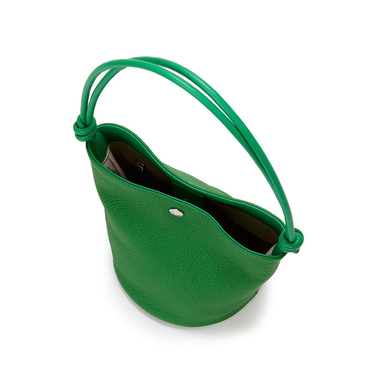 【Breath TOPKAPI】シュリンクレザー ノットハンドル 2way ショルダーバッグ ホワイト FREE