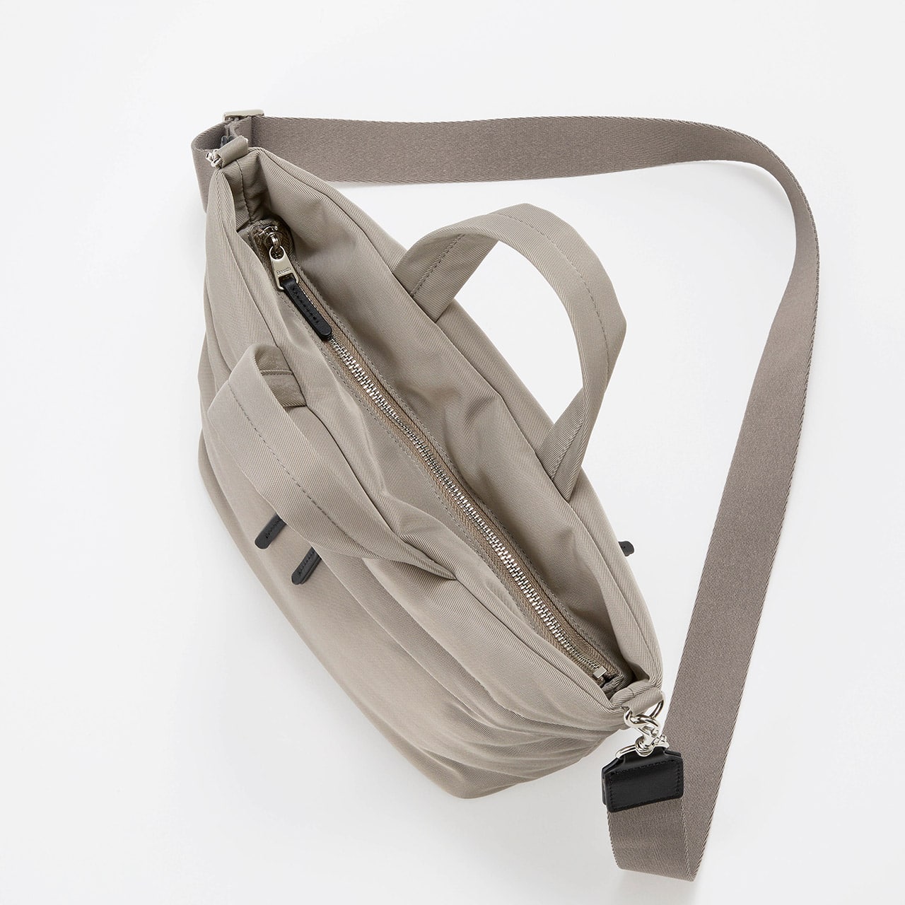 【Breath TOPKAPI】【撥水】マット ナイロン ショルダー付き ミニ トートバッグ グレー FREE