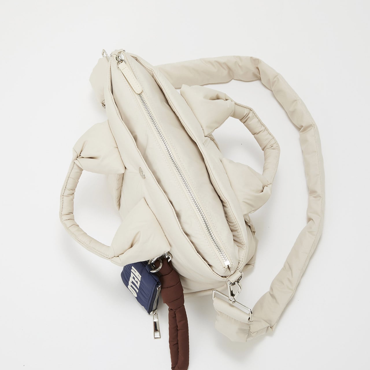 【Breath TOPKAPI】パフィング 2way ミニ トートバッグ チャーム付き ブラック FREE