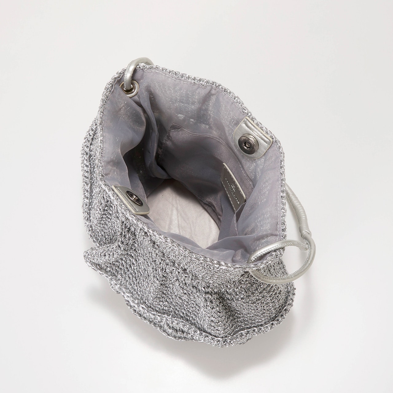 【TREASURE TOPKAPI】メタルコード フリル ショルダーバッグ シャンパン FREE