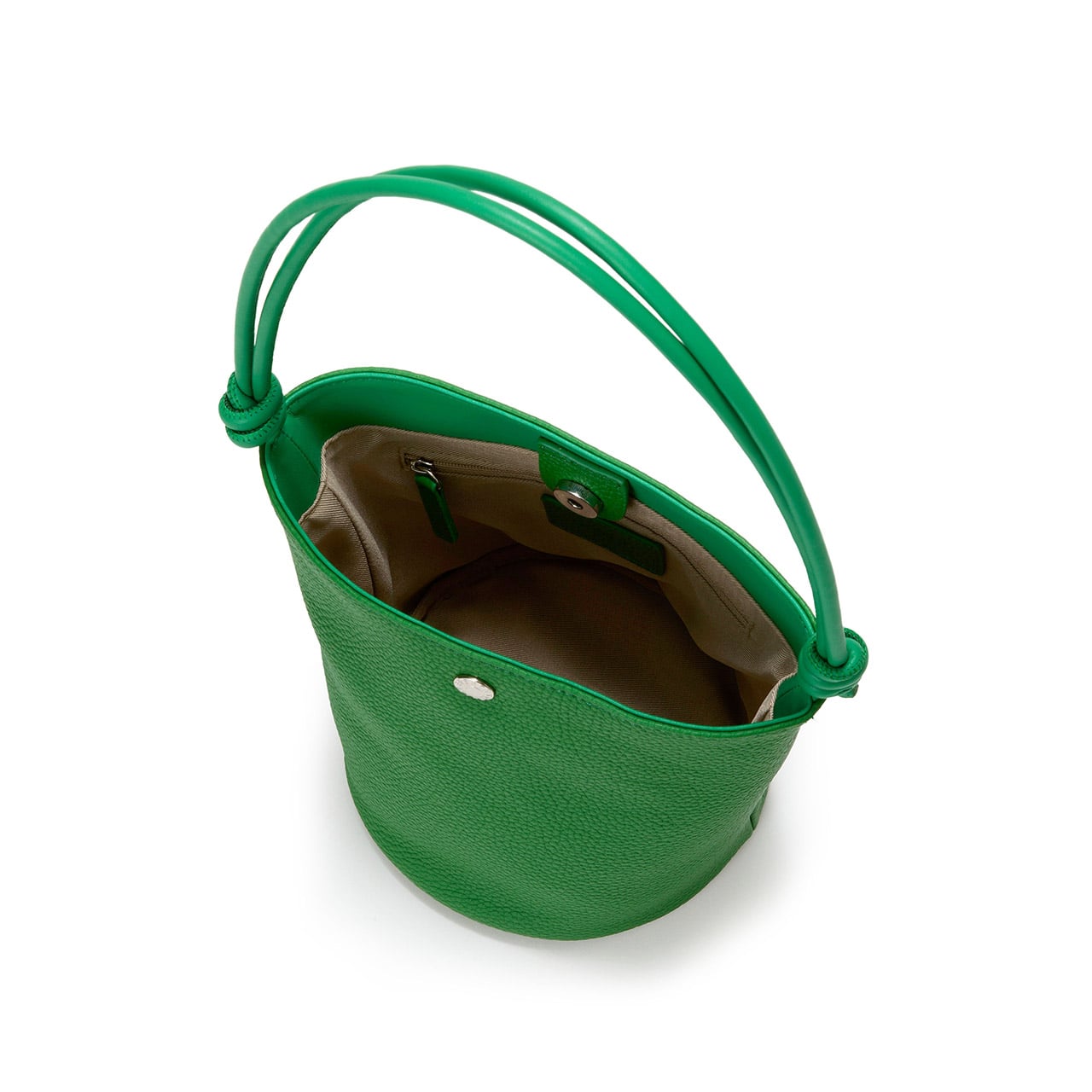 【Breath TOPKAPI】シュリンクレザー ノットハンドル 2way ショルダーバッグ ホワイト FREE