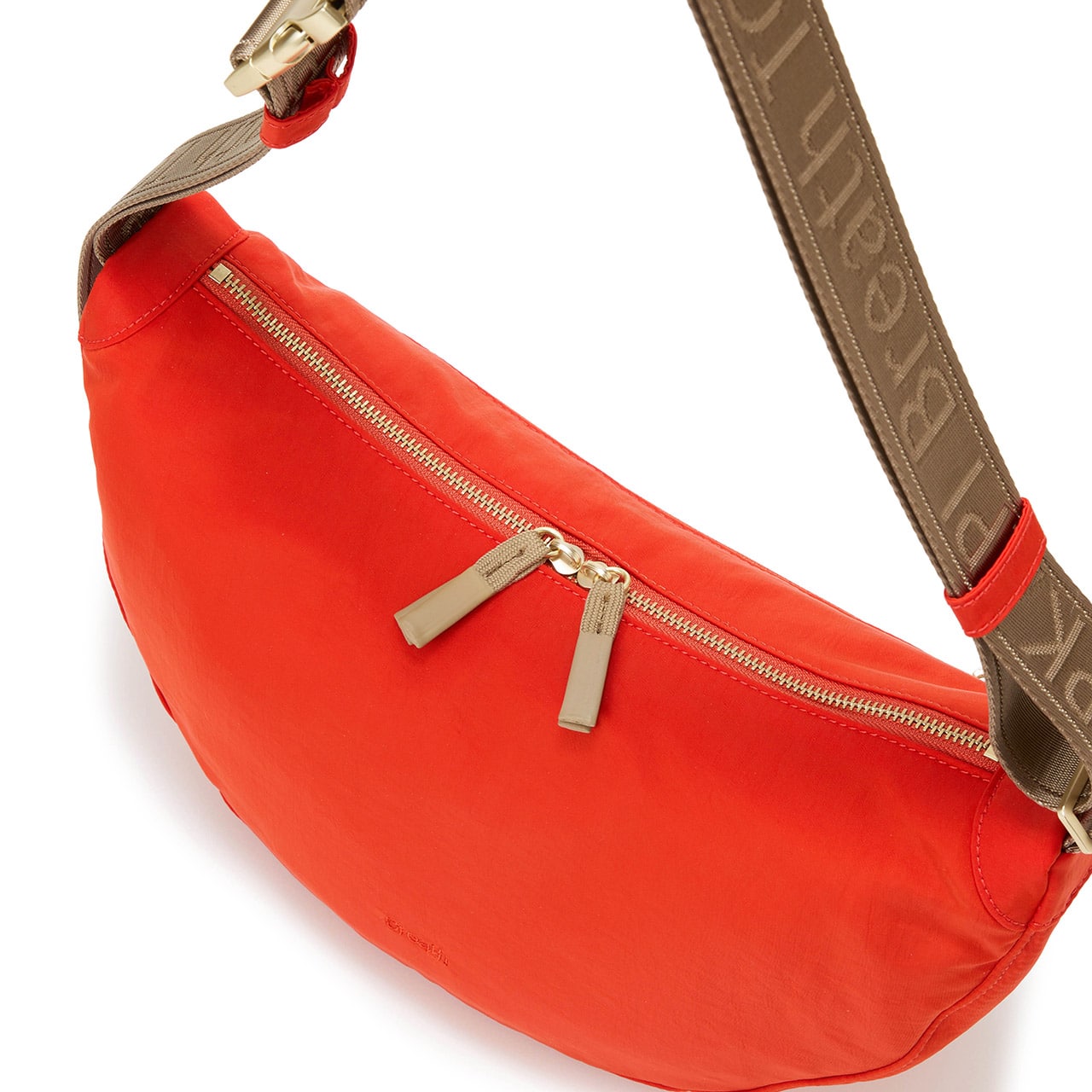 【Breath TOPKAPI】Freely フリーリー ナイロン ロゴテープ ラウンド ショルダーバッグ ブラック FREE