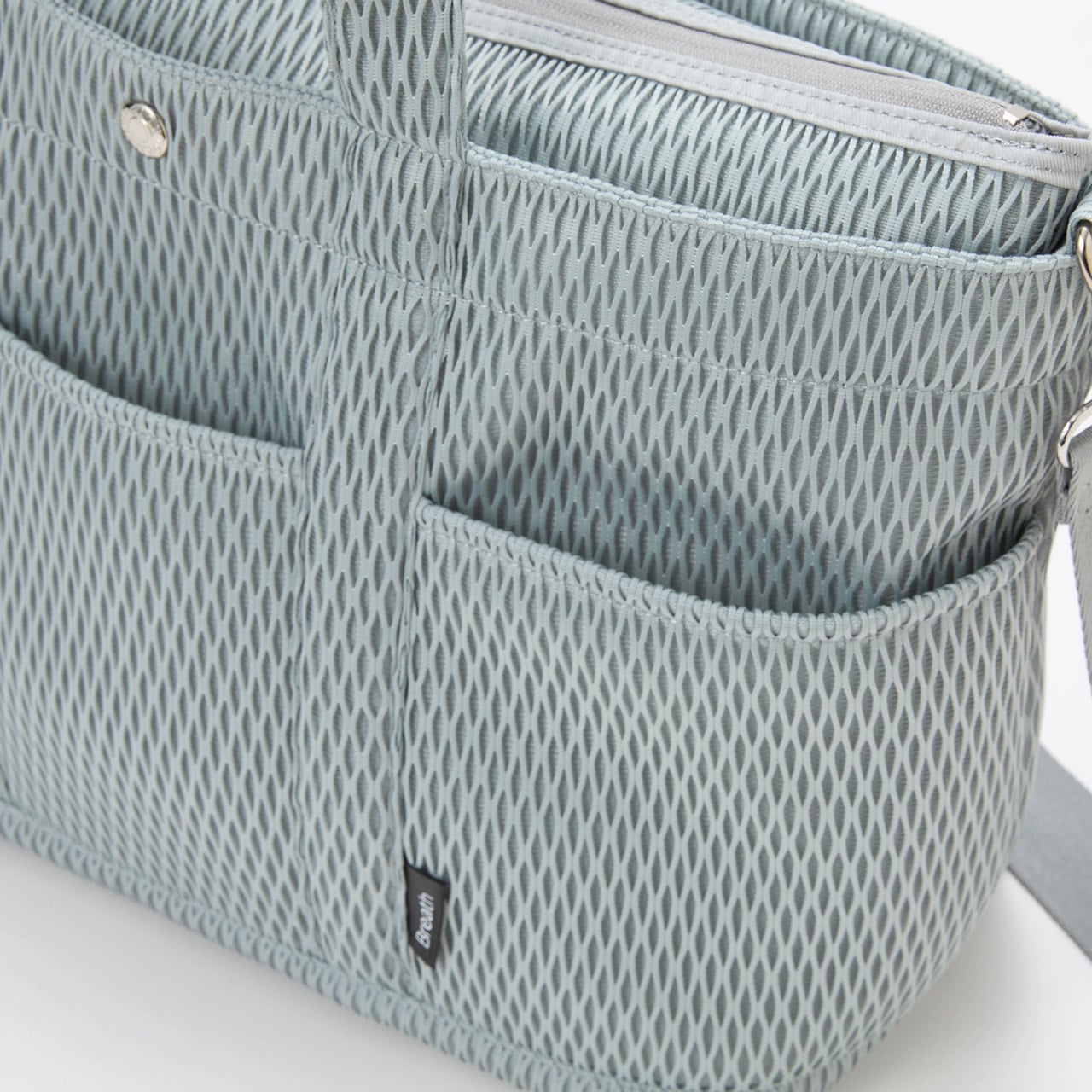 【Breath TOPKAPI】ポリメッシュ ショルダー付き A4 トートバッグ ライトグレー FREE