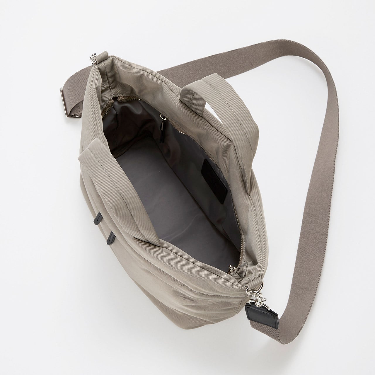 【Breath TOPKAPI】【撥水】マット ナイロン ショルダー付き ミニ トートバッグ グレー FREE