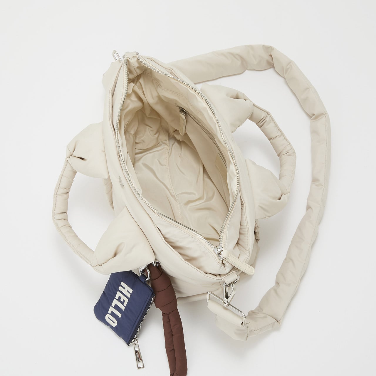 【Breath TOPKAPI】パフィング 2way ミニ トートバッグ チャーム付き ブラック FREE