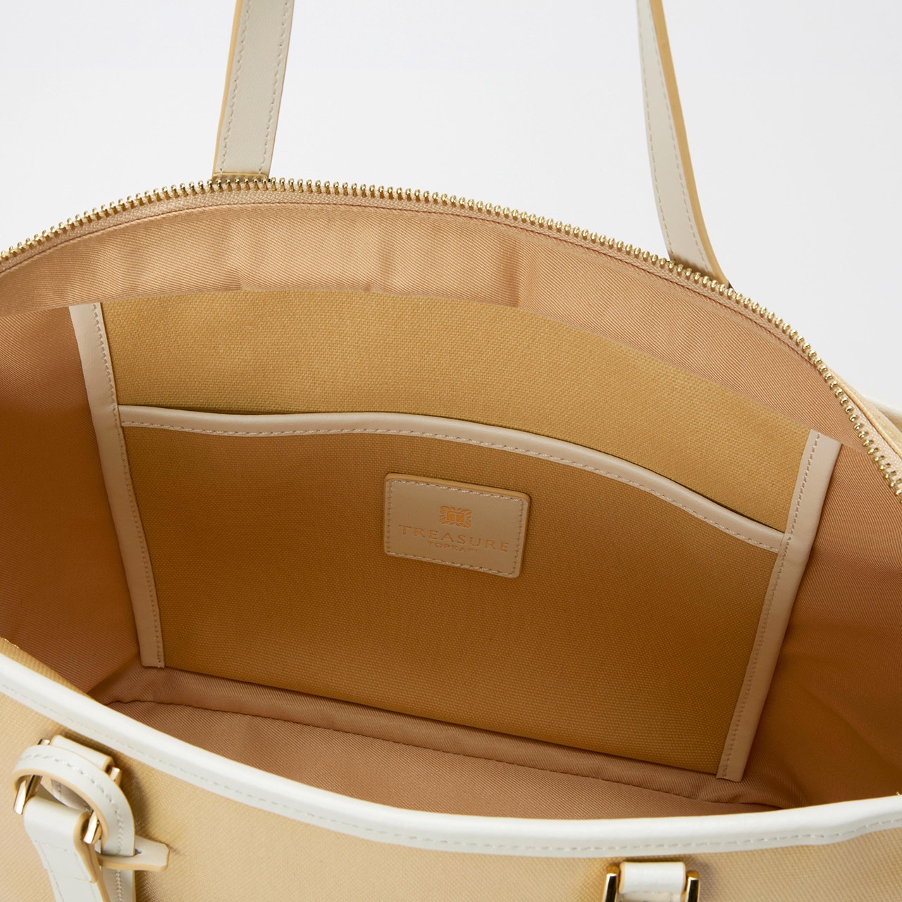 【TREASURE TOPKAPI】PVCコート キャンバス トートバッグ / A4対応 / 撥水 ベージュ FREE