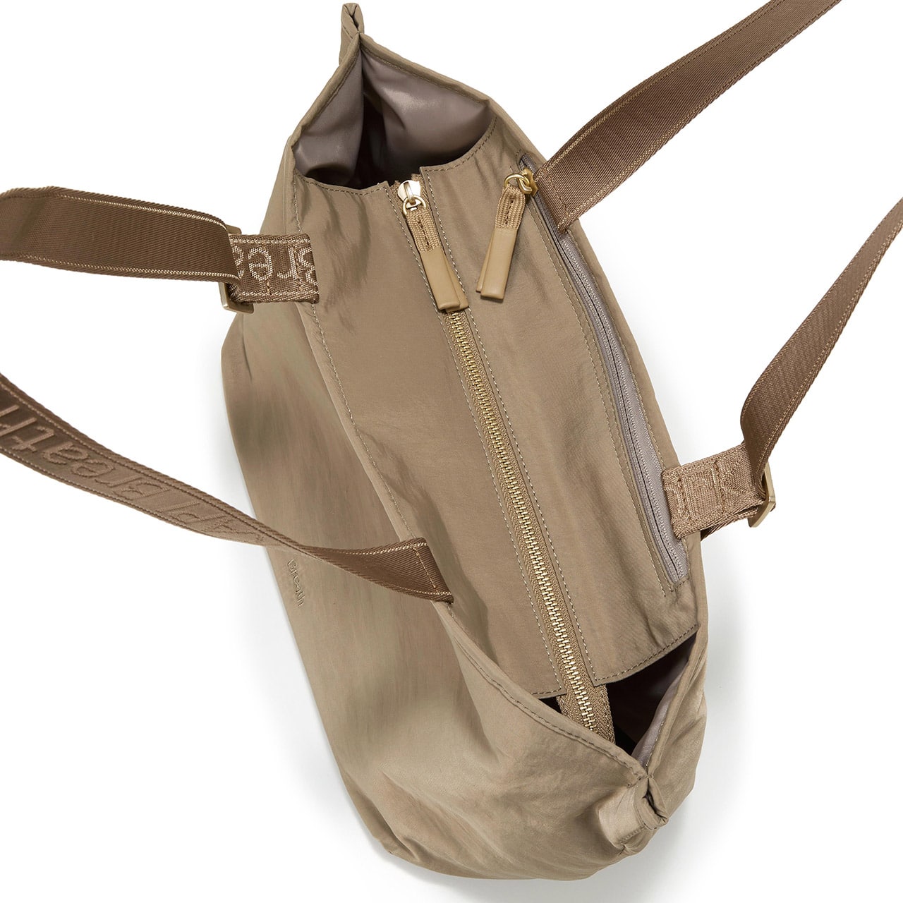 【Breath TOPKAPI】Freely フリーリー ナイロン ロゴテープ トートバッグ A4対応 ベージュ FREE