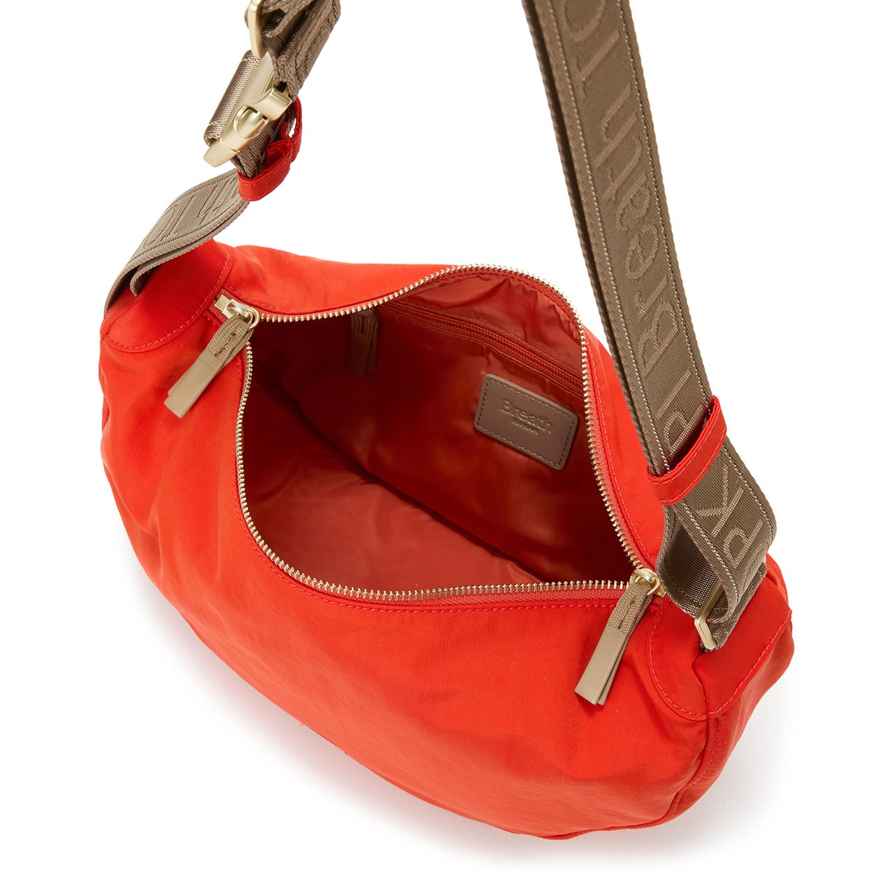 【Breath TOPKAPI】Freely フリーリー ナイロン ロゴテープ ラウンド ショルダーバッグ ブラック FREE