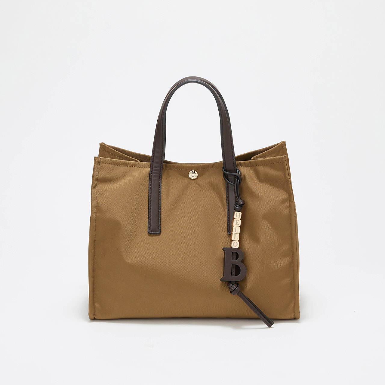 撥水 マルチway スクエア A4 トートバッグ / 10ポケット キャメル FREE