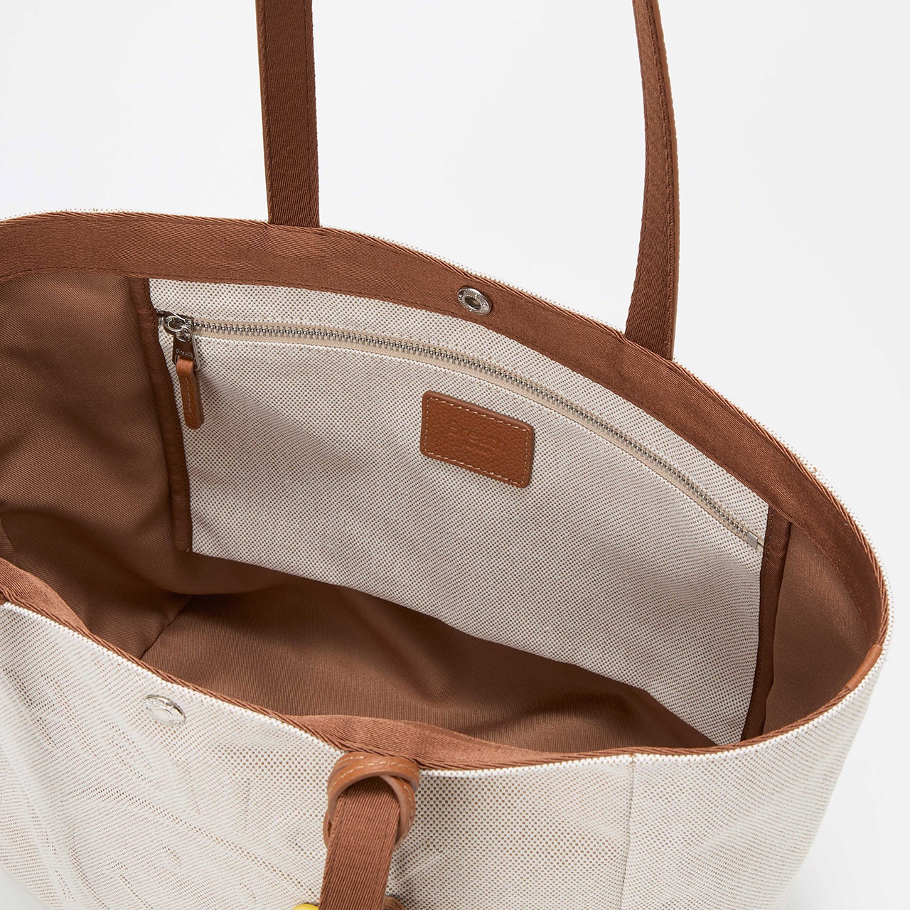 【Breath TOPKAPI】SMILE COLLECTION エンボス スマイル ビッグ トートバッグ /スマイルチャーム付き ベージュ FREE