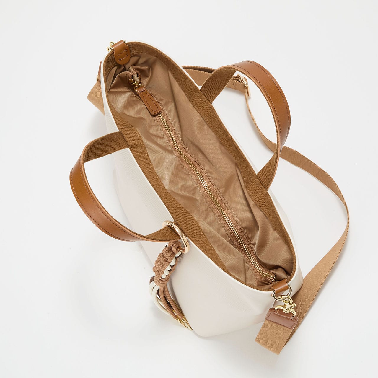 RIPPLE リプル コードチャーム付き 2way トートバッグ オフ FREE