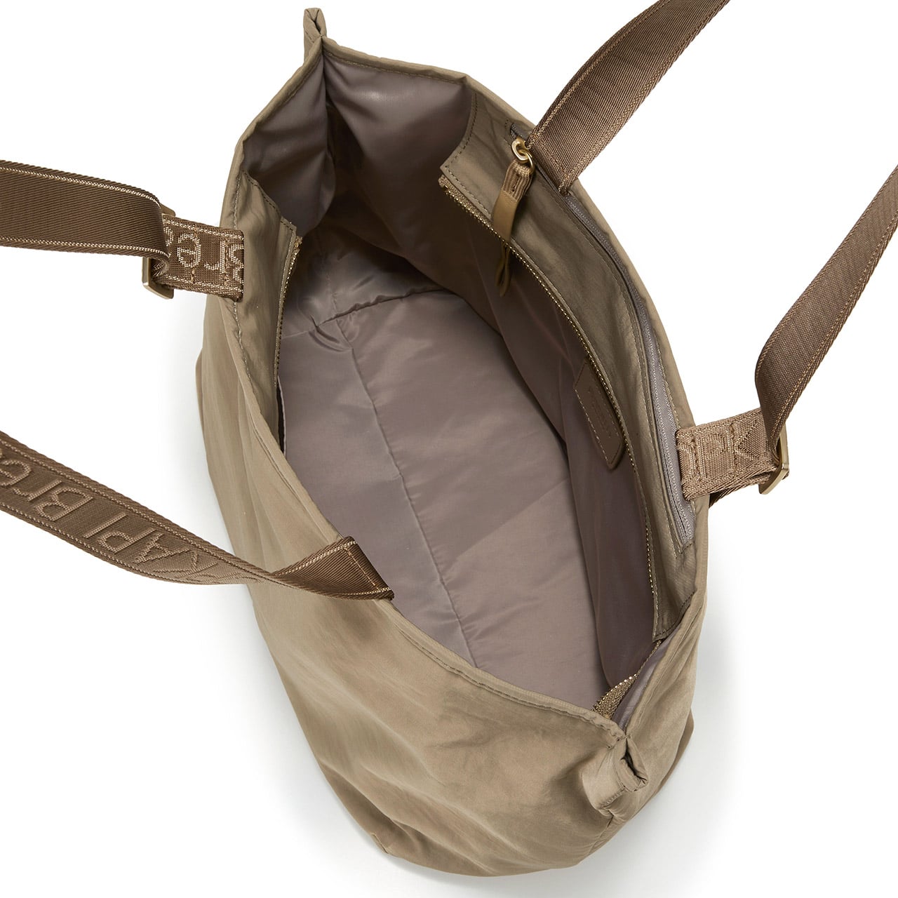 【Breath TOPKAPI】Freely フリーリー ナイロン ロゴテープ トートバッグ A4対応 ベージュ FREE