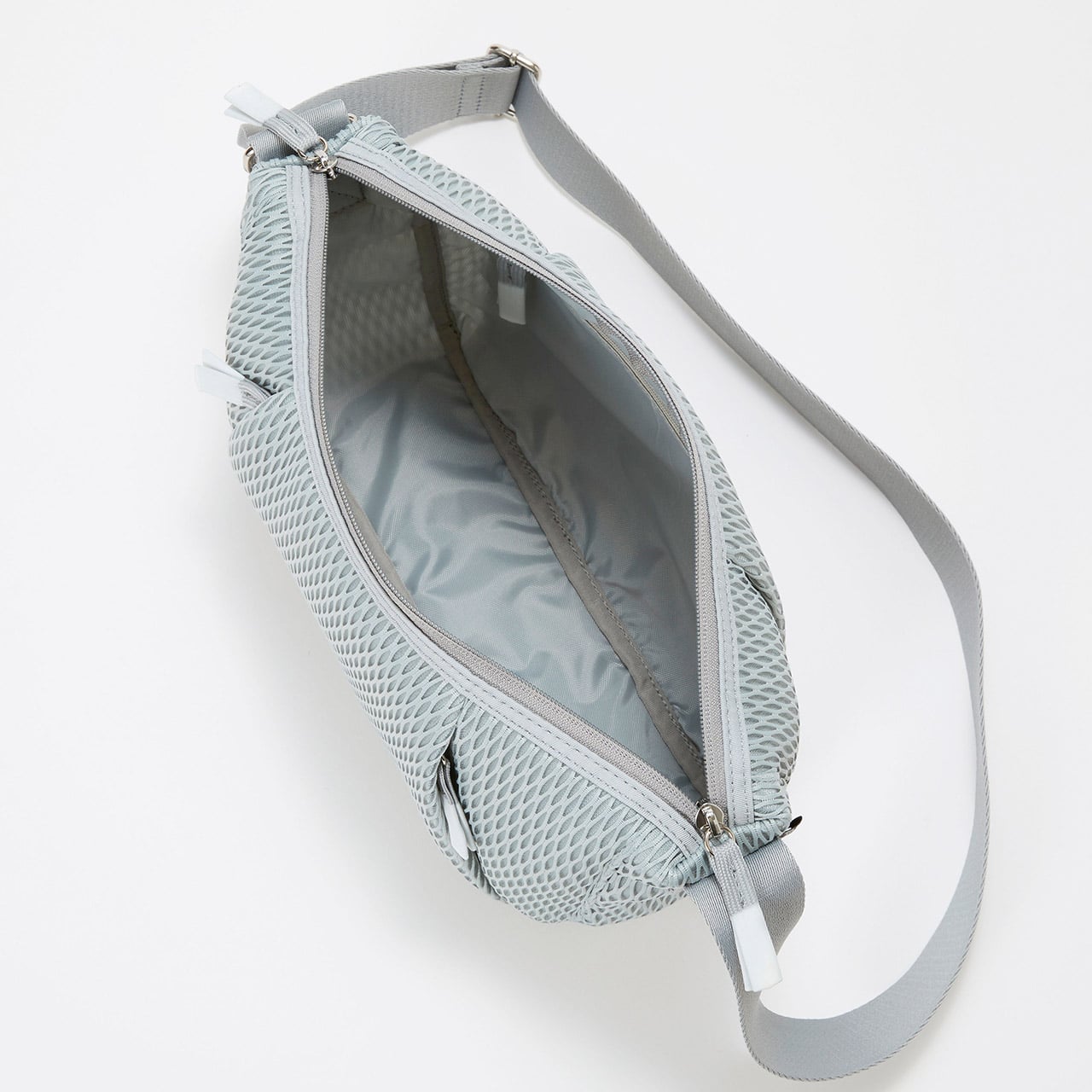 【Breath TOPKAPI】ポリメッシュ ショルダーバッグ ライトグレー FREE
