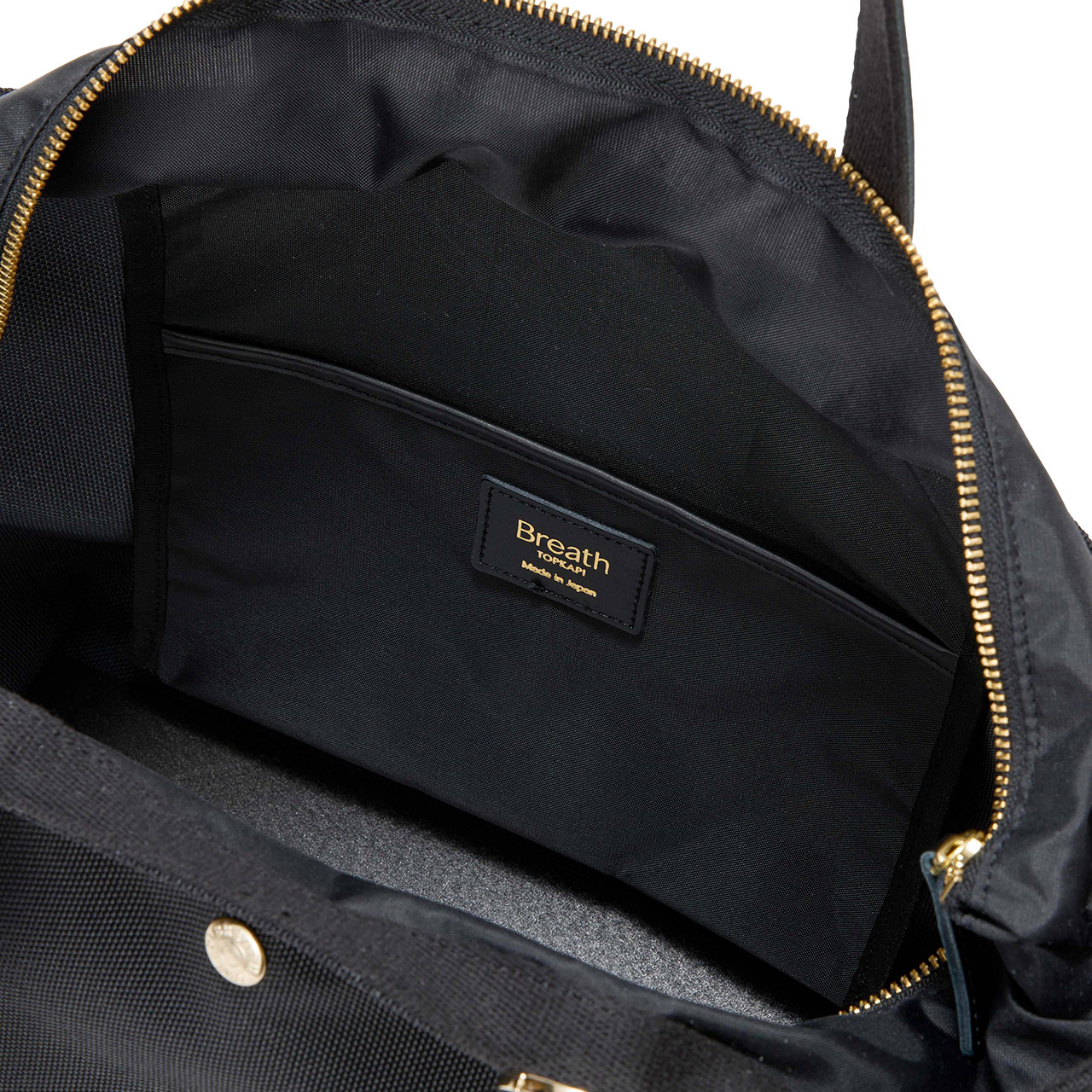 【Breath TOPKAPI】Aerial エアリアル ナイロン カラーストラップ付き A4 トートバッグ /軽量 ブラック FREE