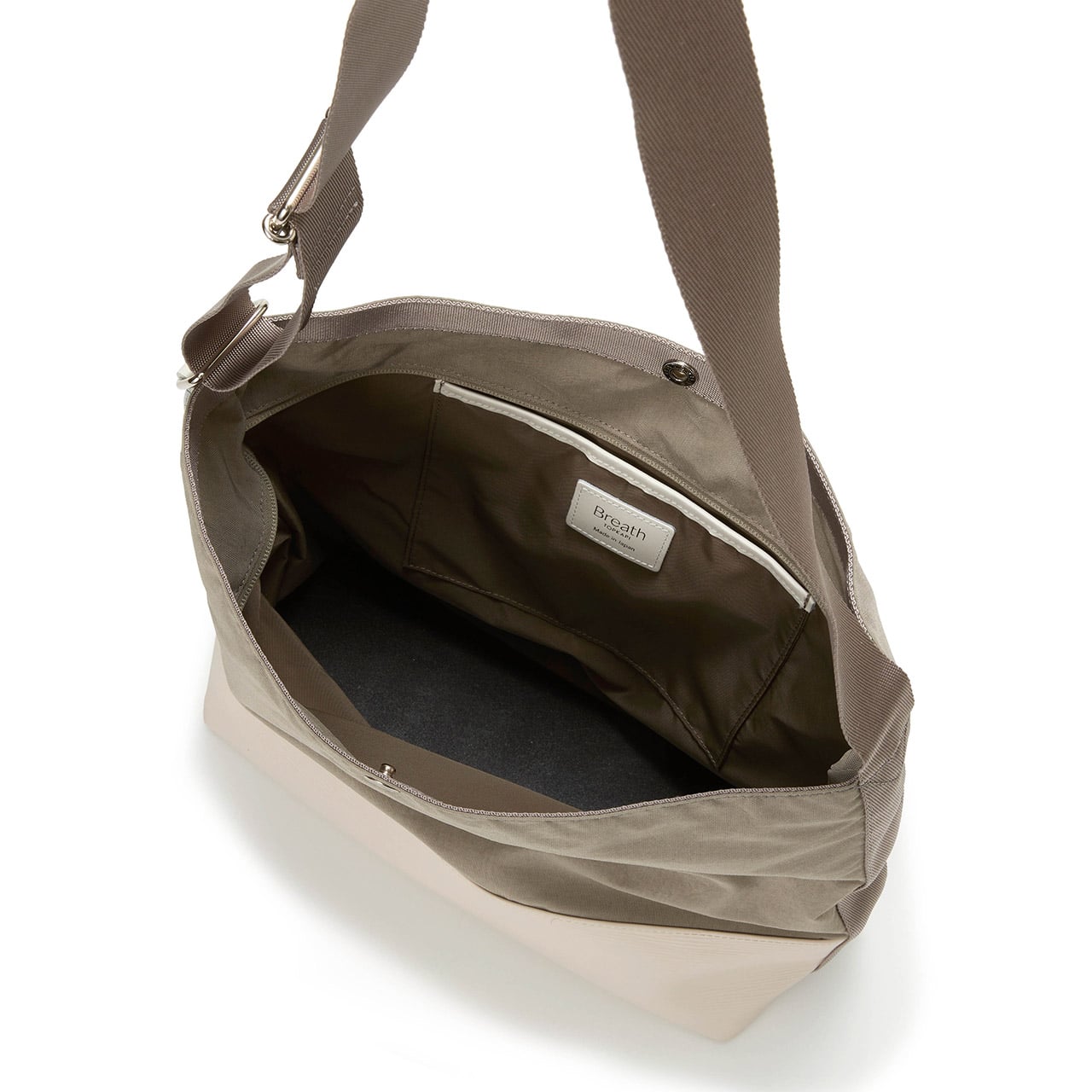 【Breath TOPKAPI】RIPPLE リプル リンクル ナイロン A4 ショルダーバッグ グレージュ FREE
