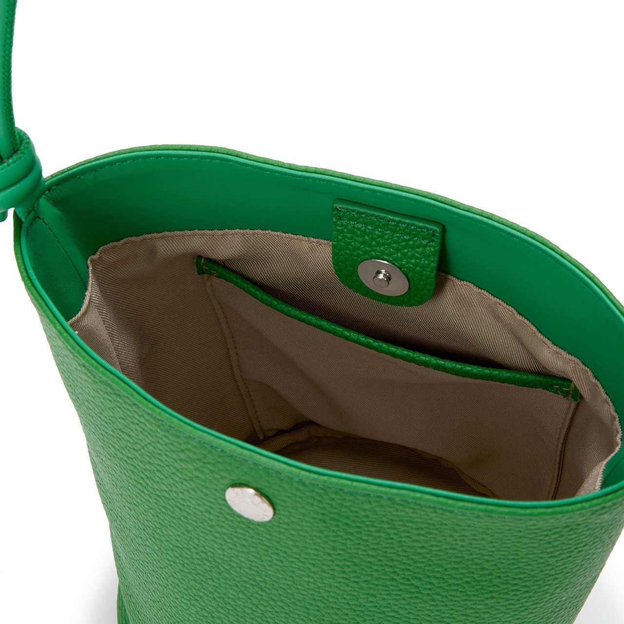 【Breath TOPKAPI】シュリンクレザー ノットハンドル 2way ショルダーバッグ ホワイト FREE