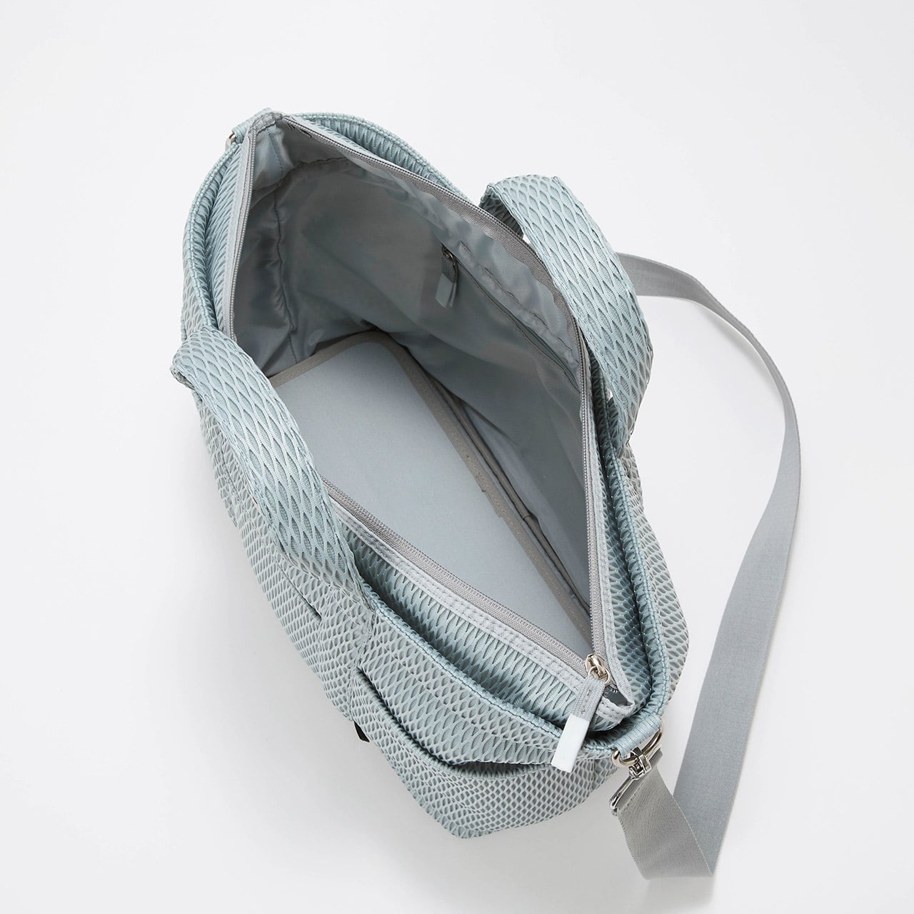 【Breath TOPKAPI】ポリメッシュ ショルダー付き A4 トートバッグ ライトグレー FREE