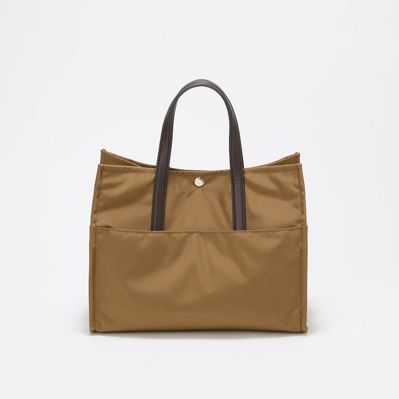 撥水 マルチway スクエア A4 トートバッグ / 10ポケット キャメル FREE