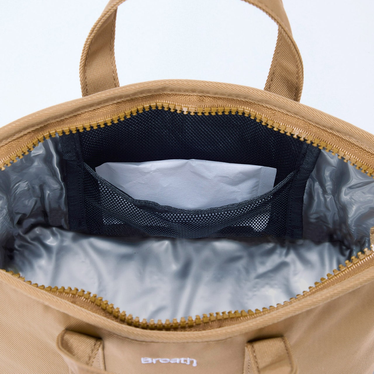 CHILLGO 保冷バッグ付き ショルダー付き ナイロン トートバッグ M / 撥水 ベージュ FREE