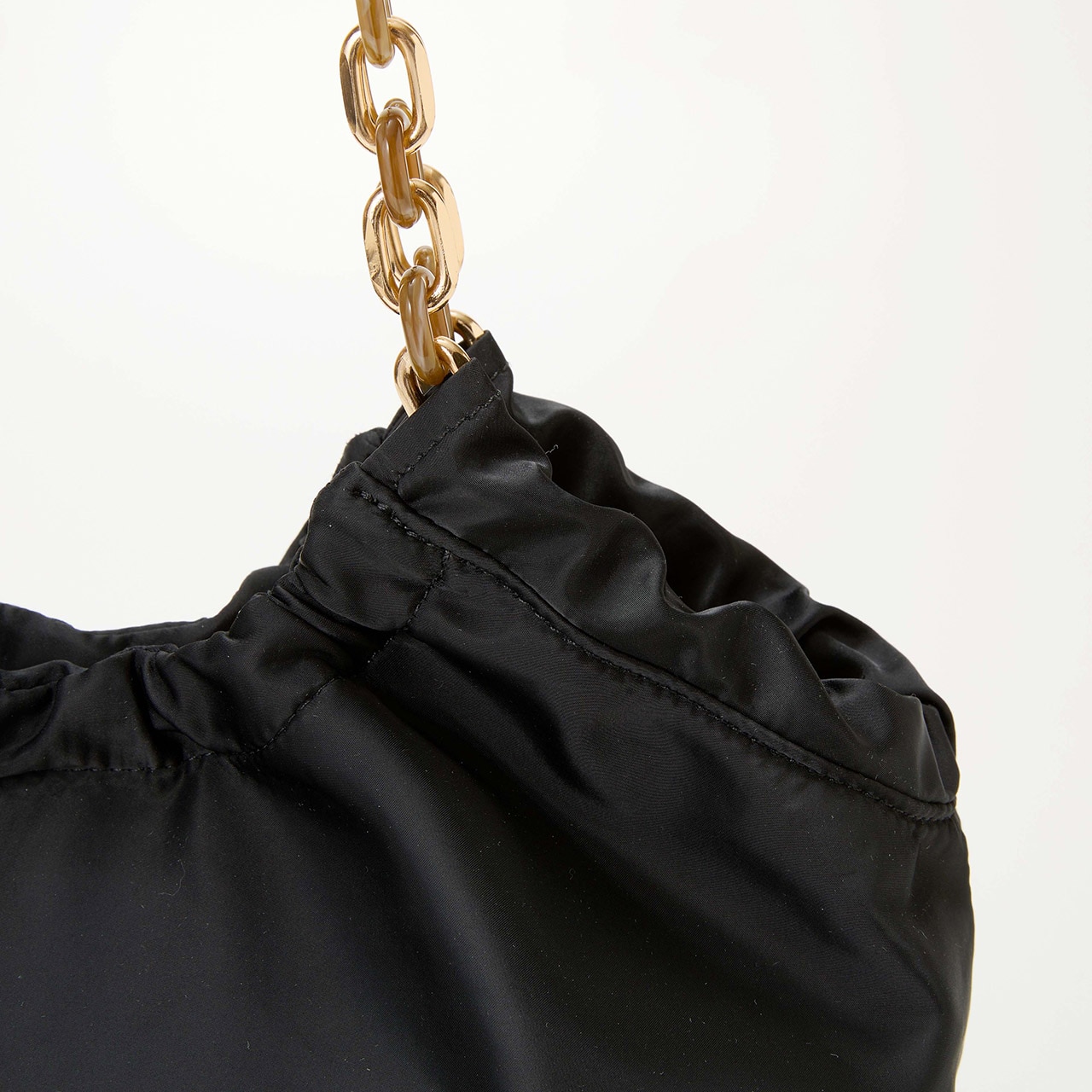 【TREASURE TOPKAPI】コンビチェーン ギャザー ナイロン トートバッグ ベージュ FREE