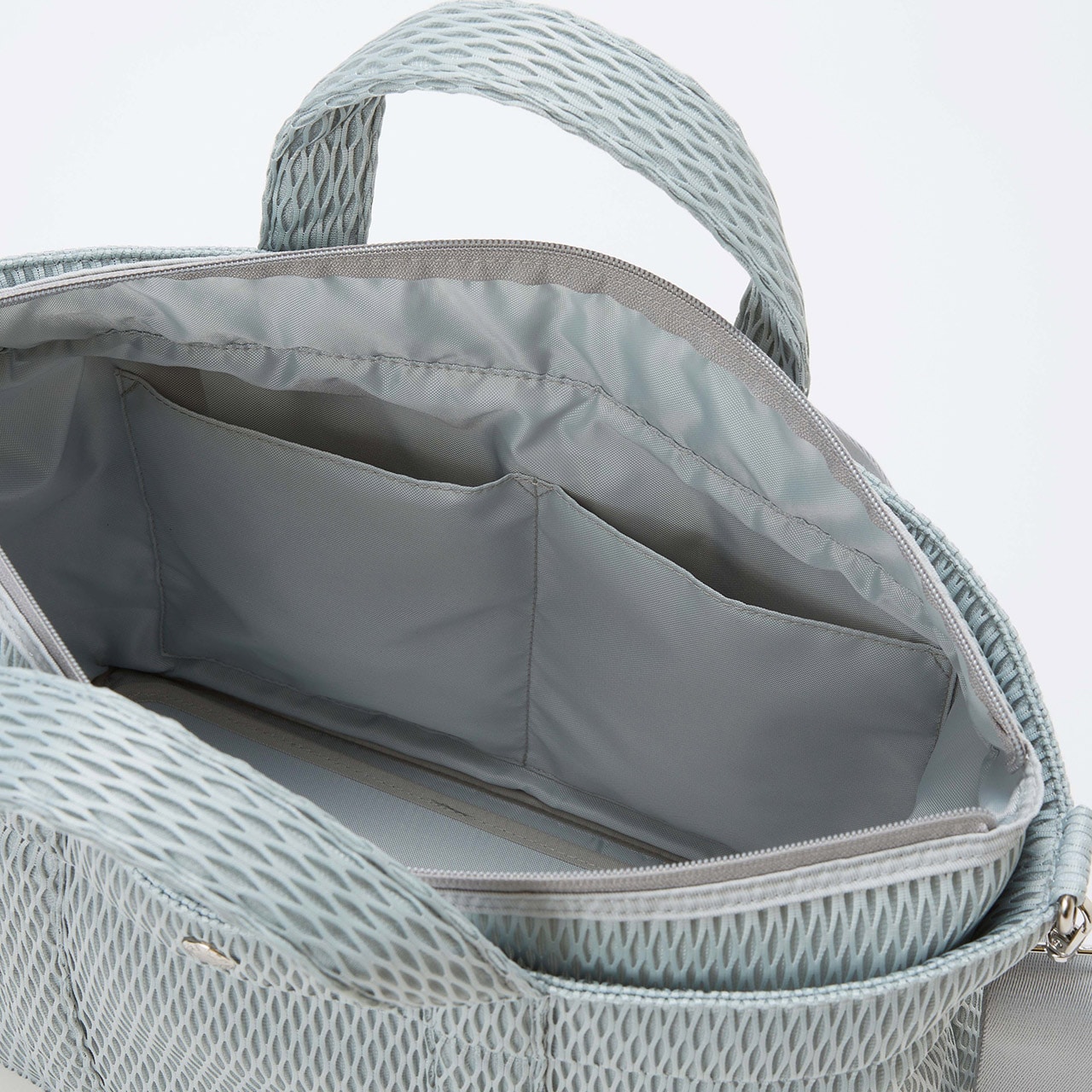 【Breath TOPKAPI】ポリメッシュ ショルダー付き A4 トートバッグ ライトグレー FREE