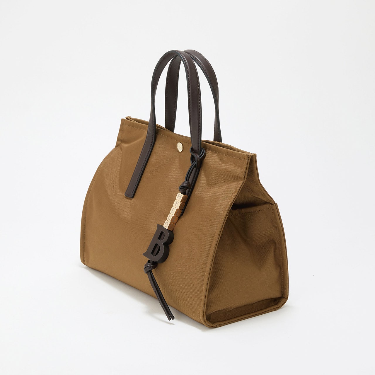 撥水 マルチway スクエア A4 トートバッグ / 10ポケット キャメル FREE