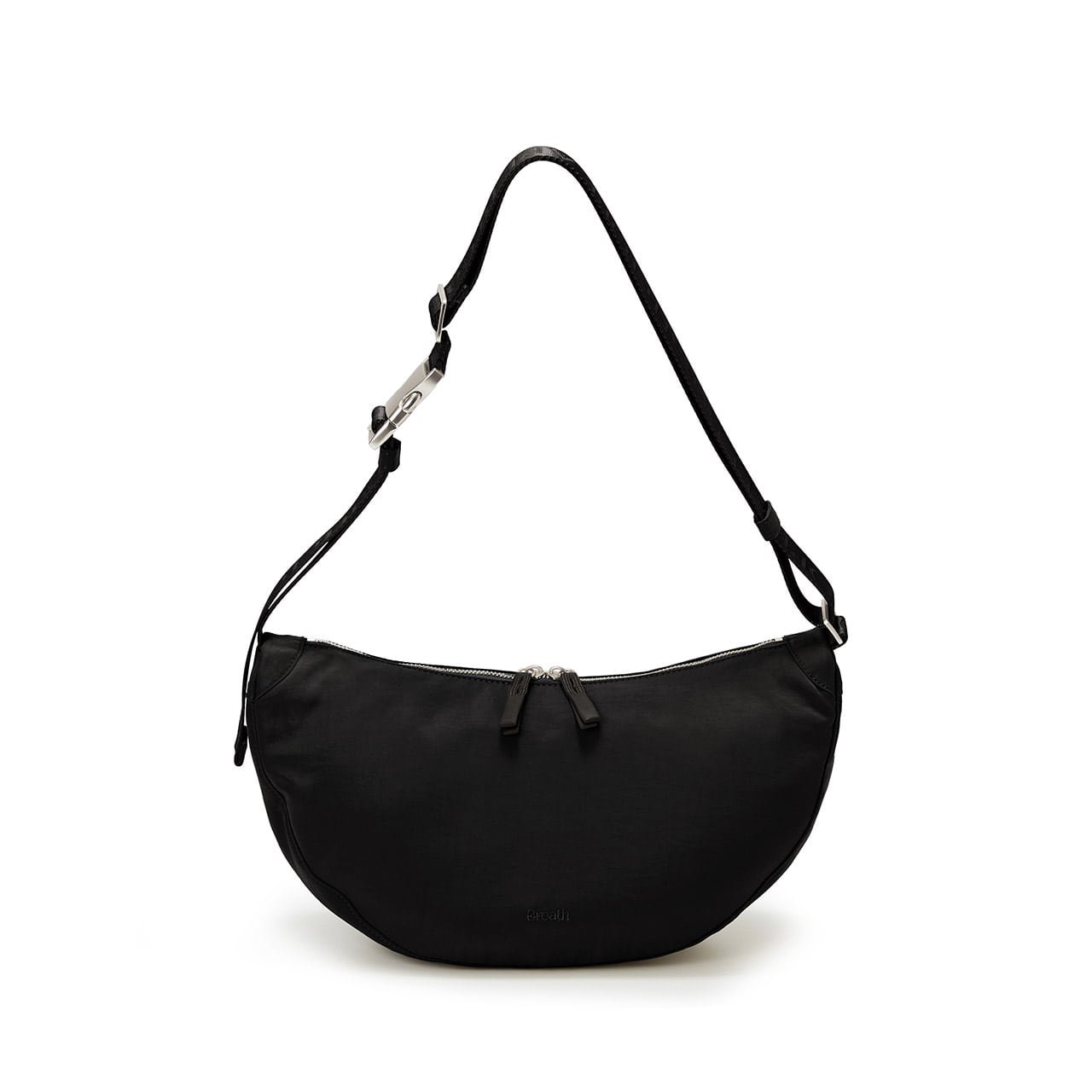 【Breath TOPKAPI】Freely フリーリー ナイロン ロゴテープ ラウンド ショルダーバッグ ブラック FREE