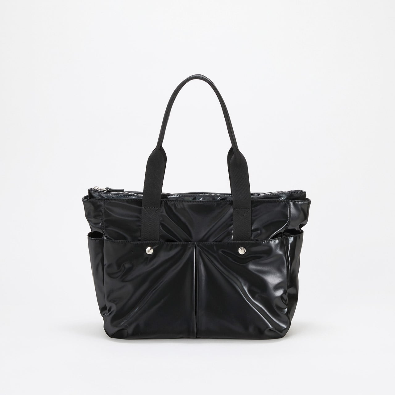 【Breath TOPKAPI】Train 防水ポリエステル ビッグ トートバッグ / 8ポケット/ キャリー対応 ブラック FREE