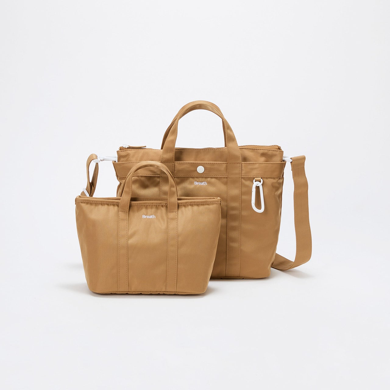 CHILLGO 保冷バッグ付き ショルダー付き ナイロン トートバッグ M / 撥水 ベージュ FREE