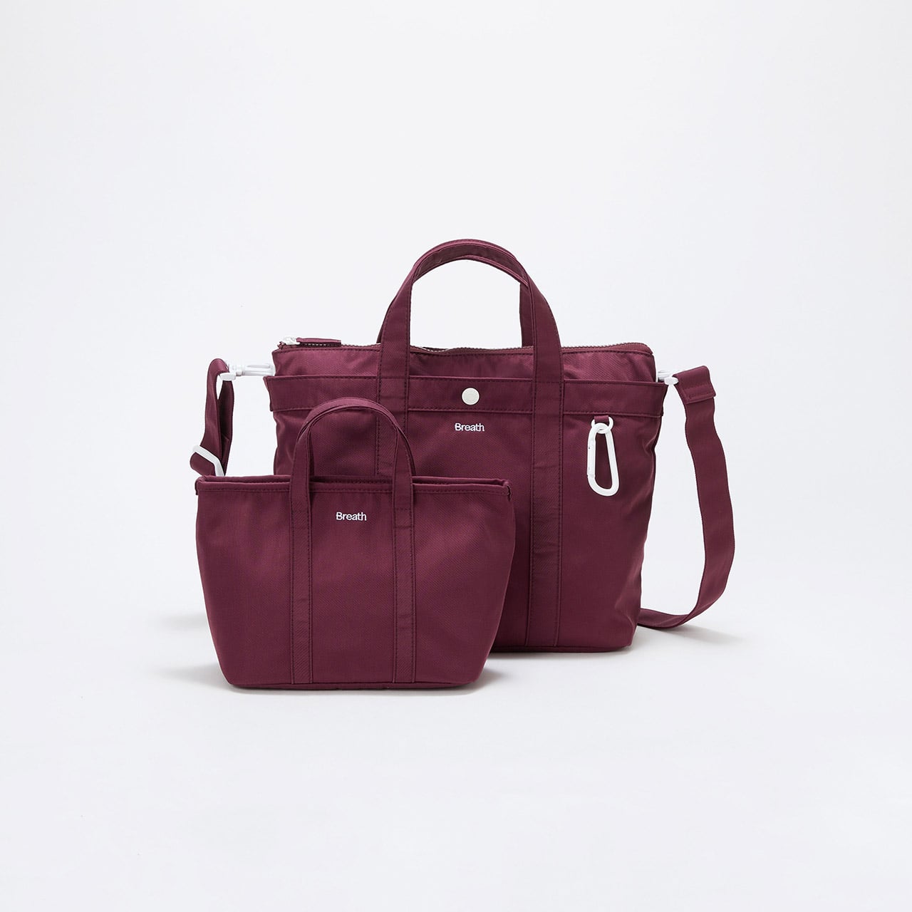 CHILLGO 保冷バッグ付き ショルダー付き ナイロン トートバッグ M / 撥水 ボルドー FREE