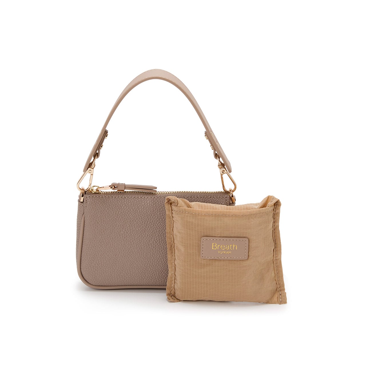 藤本美貴さんコラボ スコッチグレイン サブバッグ付きミニバッグ/撥水 ミルクティ FREE