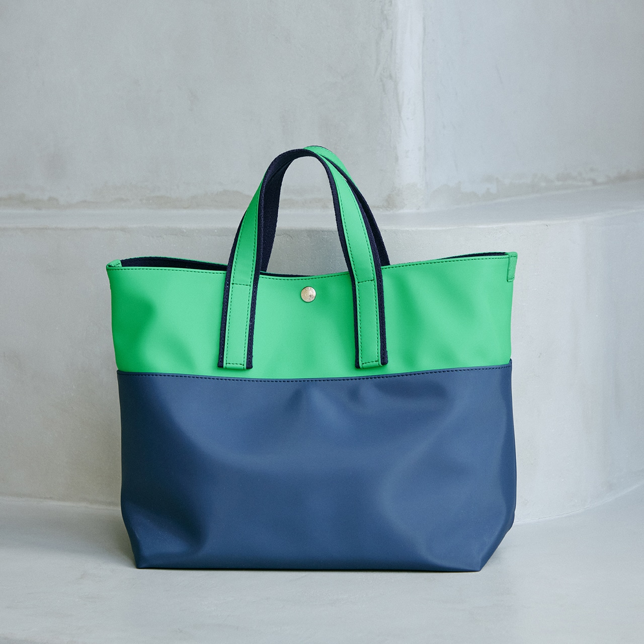 【Breath TOPKAPI】Bright ブライト カラーブロック A4 トートバッグ グリーン FREE
