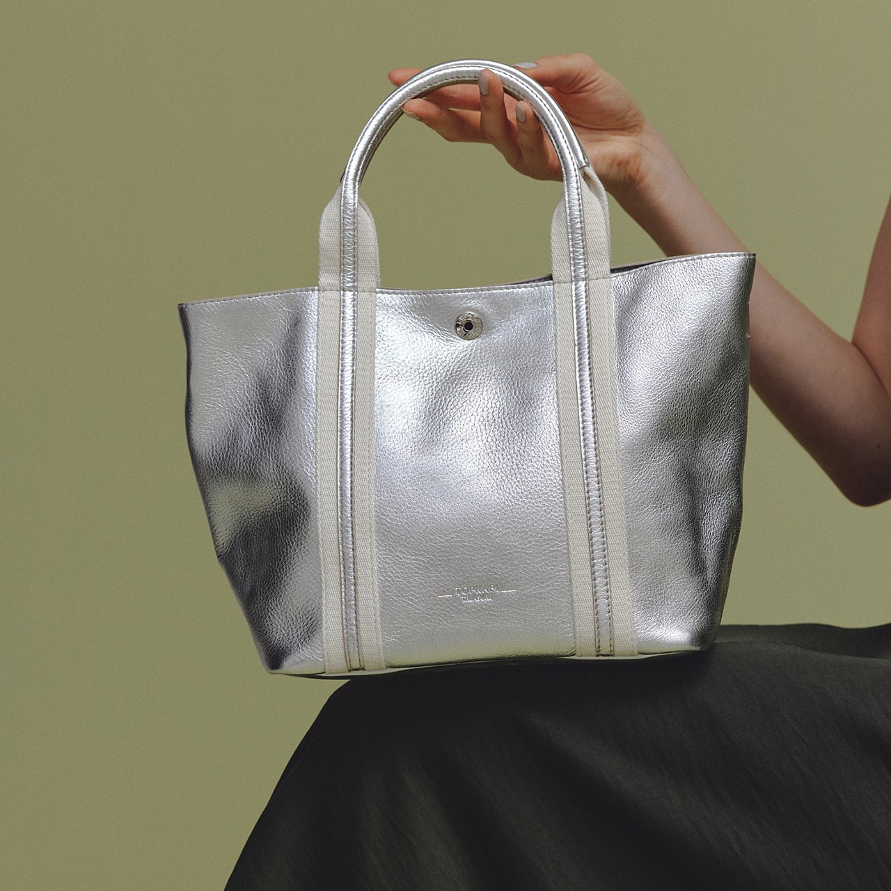 【TREASURE TOPKAPI】ソフトシュリンク テープコンビ ミニ トート バッグ