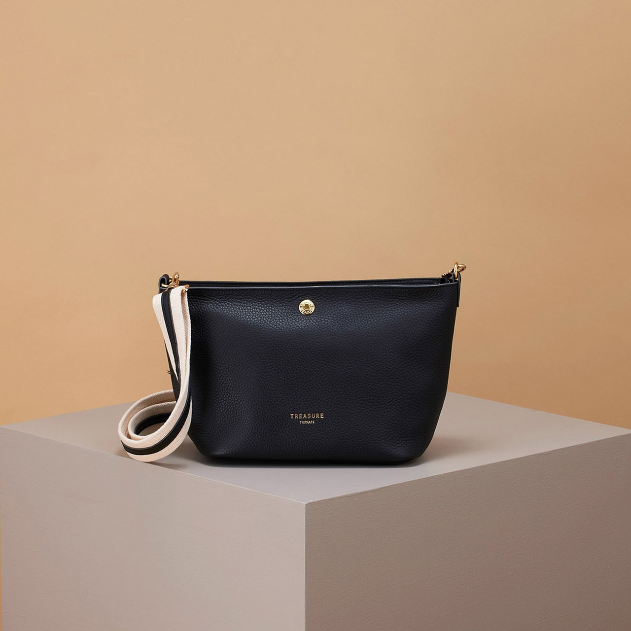 【TREASURE TOPKAPI】ソフトシュリンク テープ コンビ レザー ミニショルダーバッグ