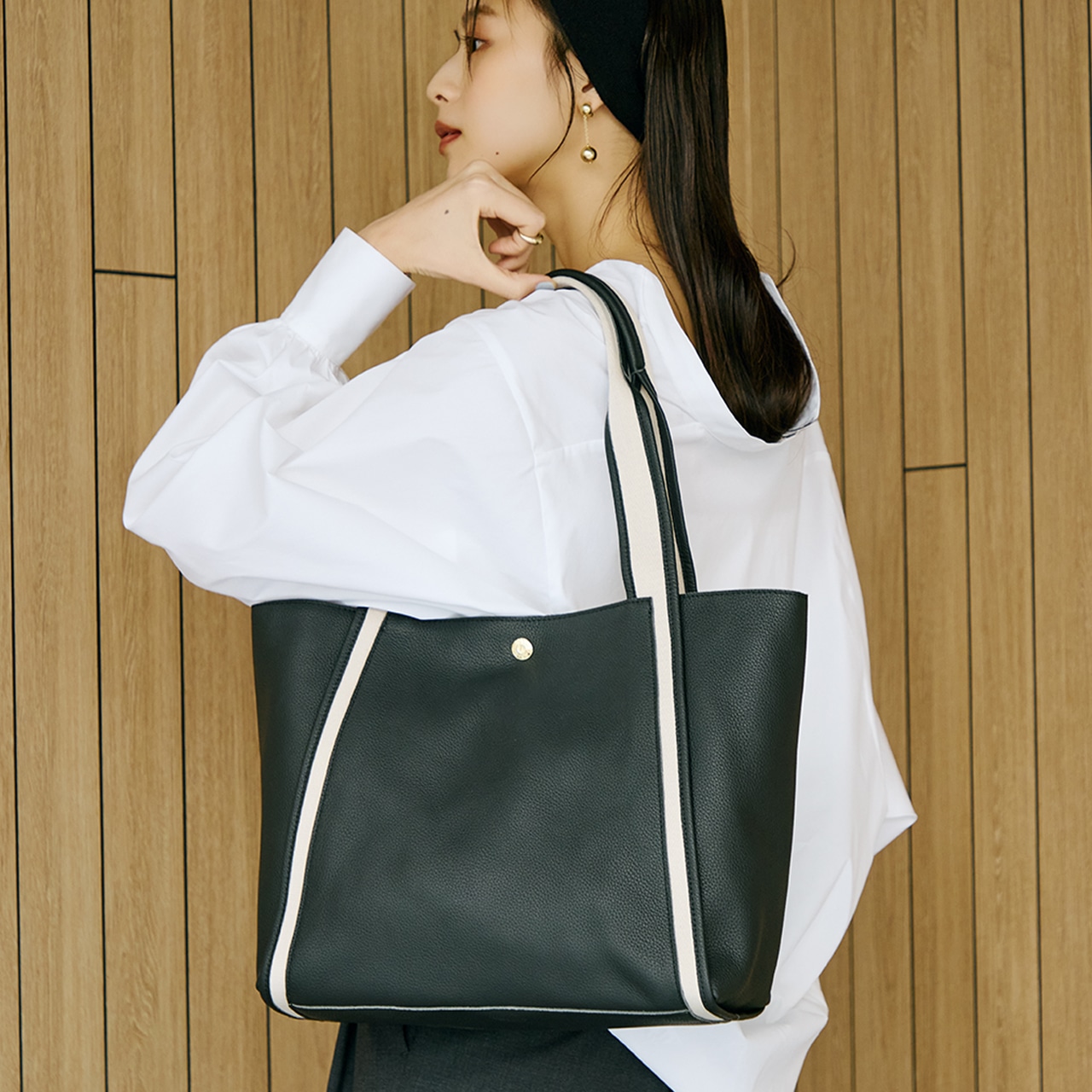 【TREASURE TOPKAPI】ソフトシュリンク テープハンドル A4 トート バッグ