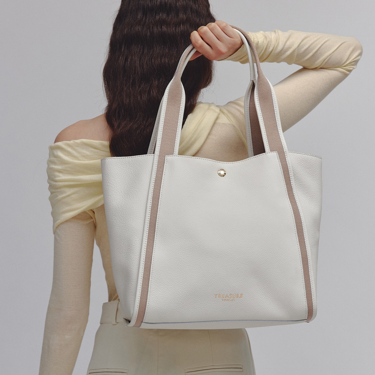 【TREASURE TOPKAPI】ソフトシュリンク テープハンドル A4 トート バッグ