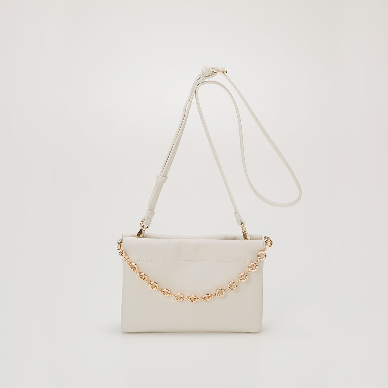 【TREASURE TOPKAPI】スムース レザー チェーン付き スワローマチ ミニ ショルダー バッグ