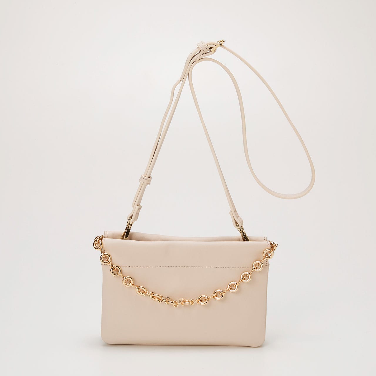 【TREASURE TOPKAPI】スムース レザー チェーン付き スワローマチ ミニ ショルダー バッグ