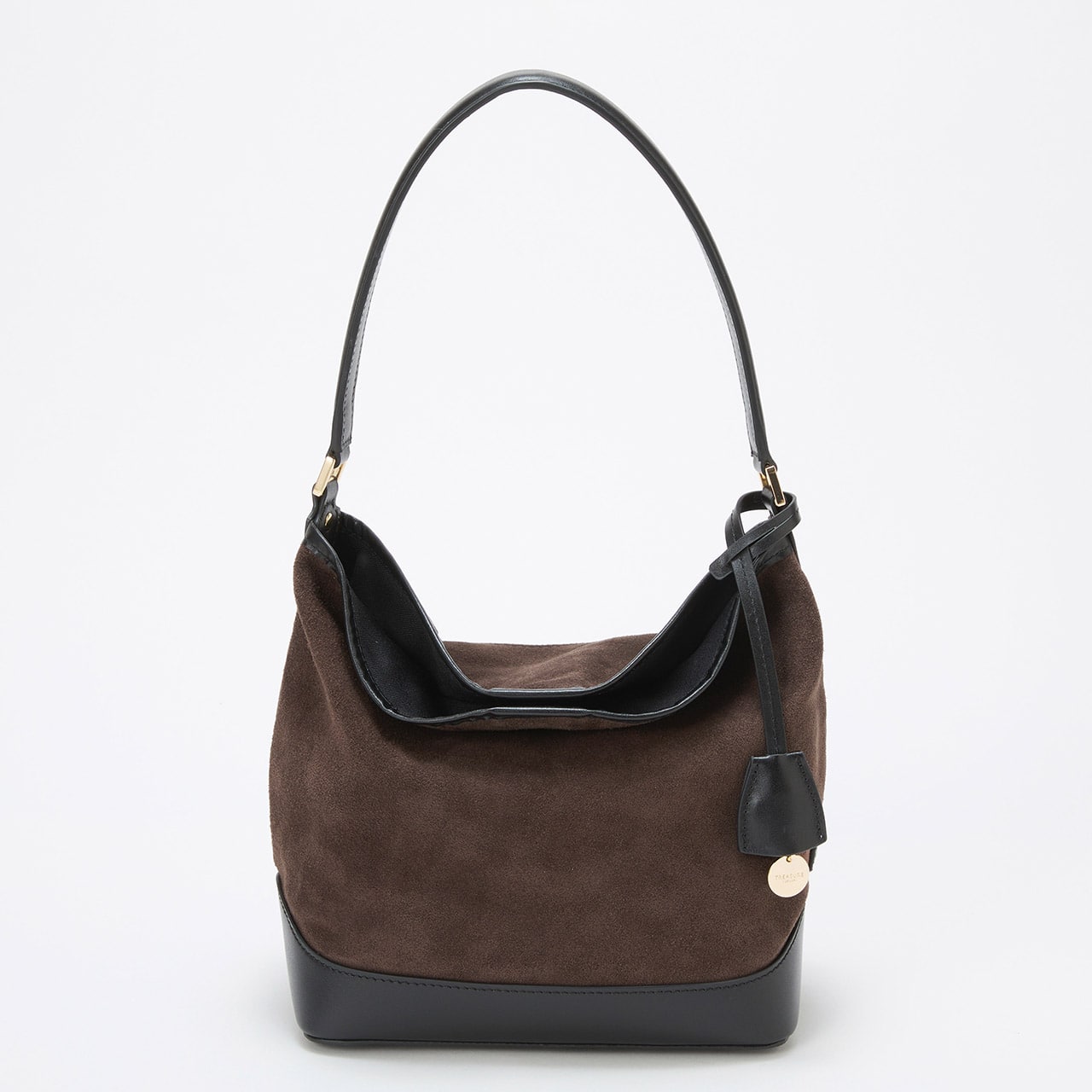 【TREASURE TOPKAPI】スエード レザーコンビ ワンショルダーバッグ チャーム付き